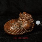 2 5 Inch Chinese Boxwood Hand Carved Loong Dragon Cub Figurine Statue Netsuke