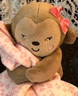 Plush Carters Lovey Monkey  Rattle Child Of Mine By  Security Blanket