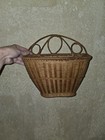 Vintage Wall Hanging Basket Rattan Wicker