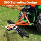 60  3 Point Landscape Rake For Cat 1  cat 2  tractor Attachment Soil Gravel Lawn
