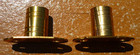  pair  Vintage Antique Solid Brass 3 8  Cafe Rod Barrel Brackets - Inside Mount