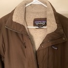 Patagonia Men   s Small Brown Basin Isthmus Parka Sherpa Lined No Hood