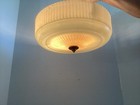 Vintage 1930s Art Deco Ceiling Light Fixture 10 5  Ivory Milkglass Ceiling Light
