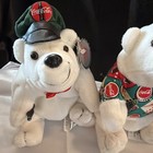 3 Vintage 1990s Coca Cola Bear Collectible Bean Bag Plush Set