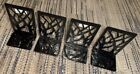 Modern Bookends In Black  Heavy Duty Metal 2 Pair