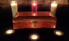 Haunted Dybbuk Box     Crimson Music Box Spirit Vessel     Female Entity Do Not Open