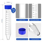 Clear Centrifuge Tubes Conical Bottom Lab Tubes 15ml screw Caps Lids Leak-proof