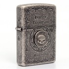 Zippo Lighter Classic Jp Custom Base  Harley Davidson Skull Emblem Hdp-70 New