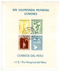 Peru Wembley - Melbourne Olympics  S s C78-81 81a On Rare Large Cover
