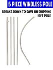 Windless Swooper Flag Pole 15ft Flagpole Feather Flag Sign Pole 