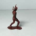 Marx Vintage 54mm Stockade Tomahawk Scalp Red Brown Plastic Figure Native Indian