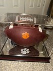 Clemson Game Ball  In Clemson Glass Case 