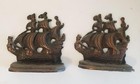 8x Clipper Ship Book Ends Sailing Bookends Nautical Vintage Pirate Metal Antique