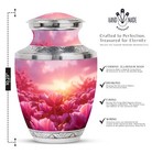 Morning Light Tulip Large With Velvet Bag  10 Inch Modern Metal Urns