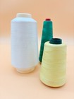 Thread Cone Lot Industrial Sewing Thread White Green Yellow Mixed 3pc Vintage