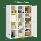 Portable Closet Clothes Foldable Armoire Wardrobe Closet W  12 Cubby Storage