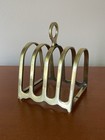 Vintage Solid Brass Toast Letter Envelope Napkin Holder Rack Organizer