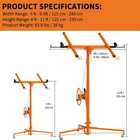 11ft Drywall Lift Rolling Panel Hoist Jack Lifter Adjustable Drywall Panel Hoist