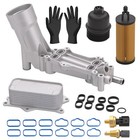 Aluminum Engine Oil Cooler Filter Housing For 11-16 Chrysler Dodge Jeep Ram 3 6l