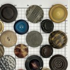 Antique vintage Coat Dress Button 25 Piece Lot Large Size Mixed Materials