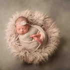 Newborn Photography Props Soft Baby Faux Fur Long Blanket Background Kid Layer