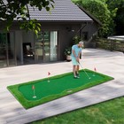 Golf Putting Green Mat With 3 Holes 3 Flags For Indoor Outdoor Putting Practice