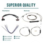 14    Bar Extended Throttle Cable Set For Harley 12-17 Dyna Street Bob Fxdb No Abs