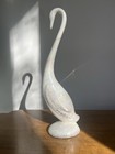 Norcrest Iridescent Porcelain Swan Bird Figurine A679 Mcm 10 5   