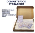 25 Pack 5 Gallon Mylar Bags Food Storage Kit   Oxygen Absorbers 7mil Bulk