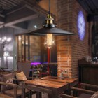 Vintage Black 10  Pendant Light Metal Shade Hanging Lighting Retro Ceiling Lamp