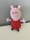 Ty Peppa Pig Pink Plush Stuffed Animal Toy Red Dress Cartoon 8 Inch 2016 Euc
