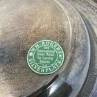 Vintage 12    Wm Rogers Silver Plate Round Bread Serving Tray Platter Dish
