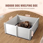Dog Whelping Box 59 8x59 8x24 0in Pvc With Rails Pee Pad For Dogs Puppies
