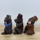 Vtg Monkey Bellhop Set Hear See Speak No Evil 4    Figurine Set Resin