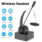 Bluetooth 5 4 Headset Wireless Headphones Mic For Trucker Office Pc Calling New