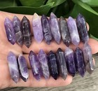 50pcs Natural Dreamy Amethyst Obelisk Quartz Crystal Wand Double Point Healing