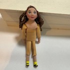Artisan Porcelain Bisque Dollhouse Miniature Doll Dress Hat Tiny Vanity Set