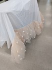 Pottery Barn Kids Monique Lhuillier Ethereal Peach Twin Bed Skirt Tulle Floral 