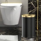 Stainless Steel Trash Can  Bathroom Trash With Lid Clamshell 2 4 Gallon-popular