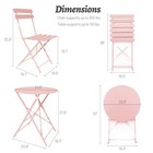 3-piece Patio Bistro Set Outdoor Furniture Conversation Folding Table And Chairs