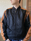 Harley Davidson Jacket Vintage 2009 Black Orange Logo Motorcycle Windbreaker L