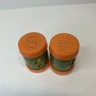 Vintage St Labre Indian School Mt Plastic Salt Pepper Shaker Set Green Orange