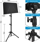Adjustable Music Stand Portable Folding With Carry Bag 1 Pack
