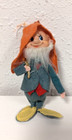 Vintage Japan Mcm Pixie Elf Gnome Felt Christmas Ornament Napco Decor Bearded