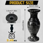 Heavy Duty Natural Marble Cemetery Vase For Grave Site - Solid Stone Headstone P