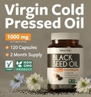 Black Seed Oil - 120 Softgel Capsules Skin Health  non-gmo   Vegan  Cold-pressed