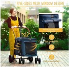 Upgraded 4 Wheels Pet Stroller For Large Dogs- 1 Button Fold  360 Swivel