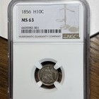 1856 Ngc Ms63 Liberty Seated Half Dime