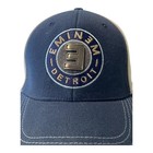 Vintage Eminem Detroit Hat Mens Bio-domes 2004 Navy Tan Logo Cap Rap Hip Hop