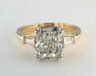 3 60 Ct White Diamond Art Deco Antique Vintage Wedding Ring 14k Yellow Gold Fn